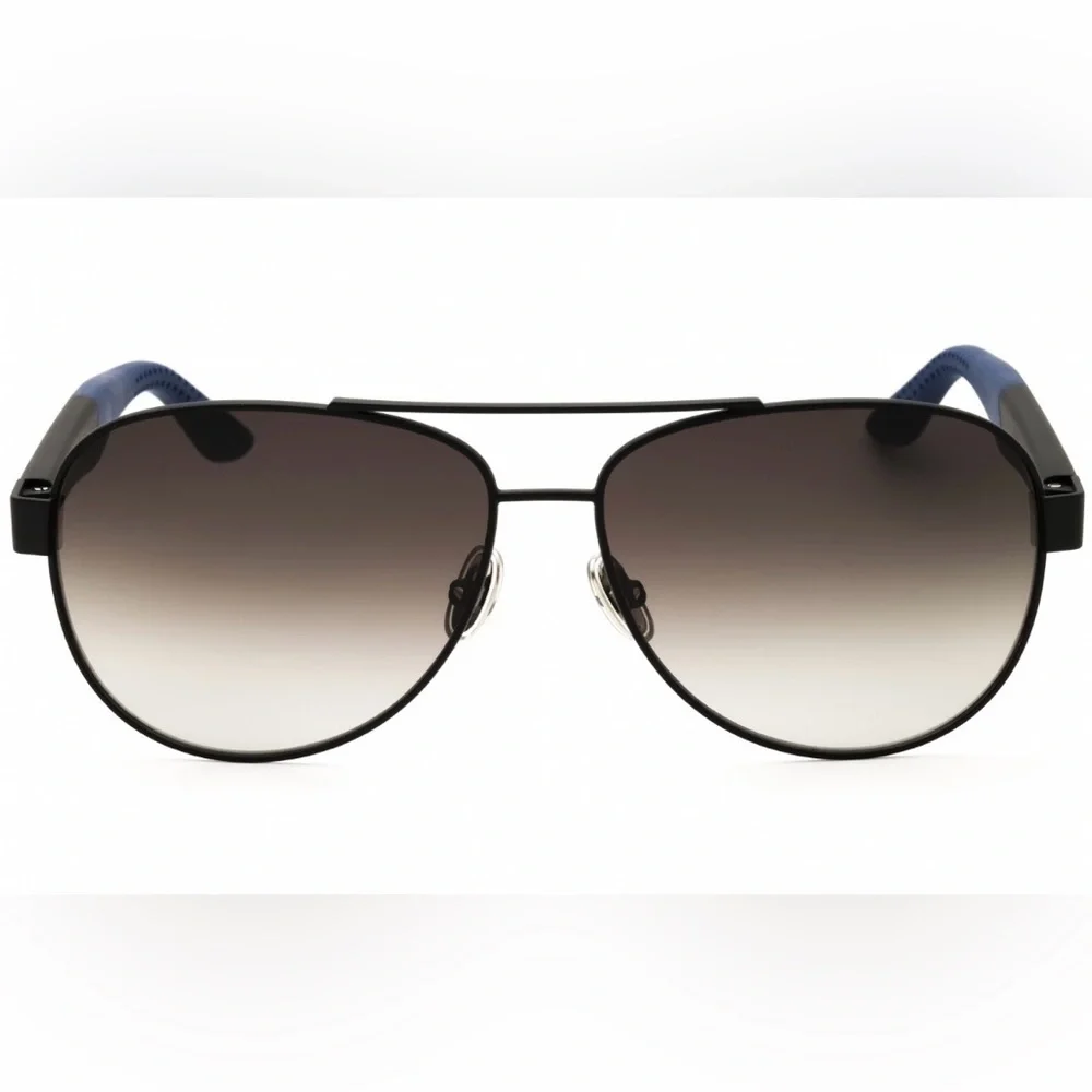Salvatore Ferragamo Metal MATTE BLACK/GREY GRADIENT Sunglasses (NWT)